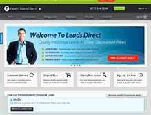 Tablet Screenshot of healthleadsdirect.com